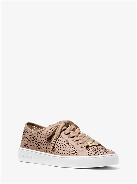 michael kors keaton perforated leather lace up sneakers|Michael Kors keaton zip.